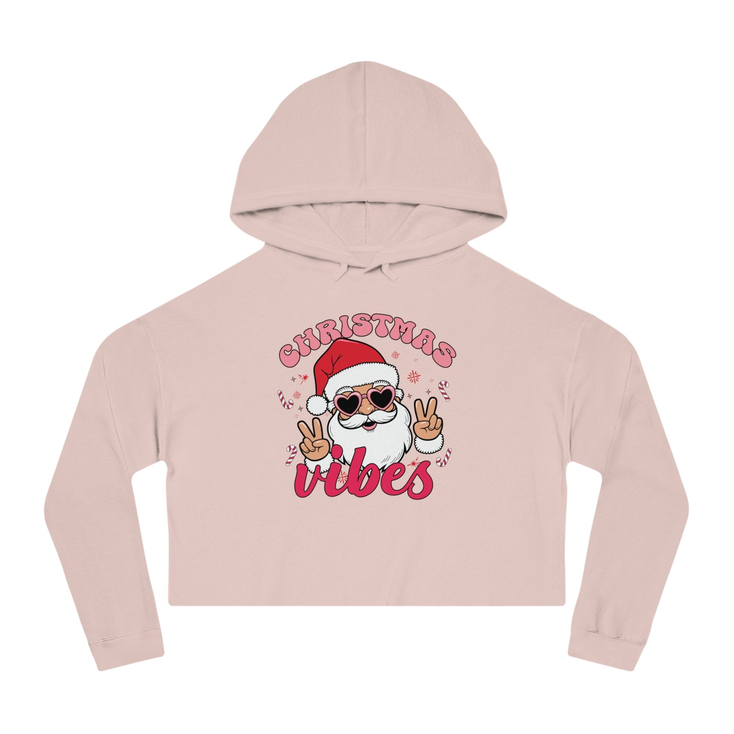 Christmas Vibes Cropped Hoodie