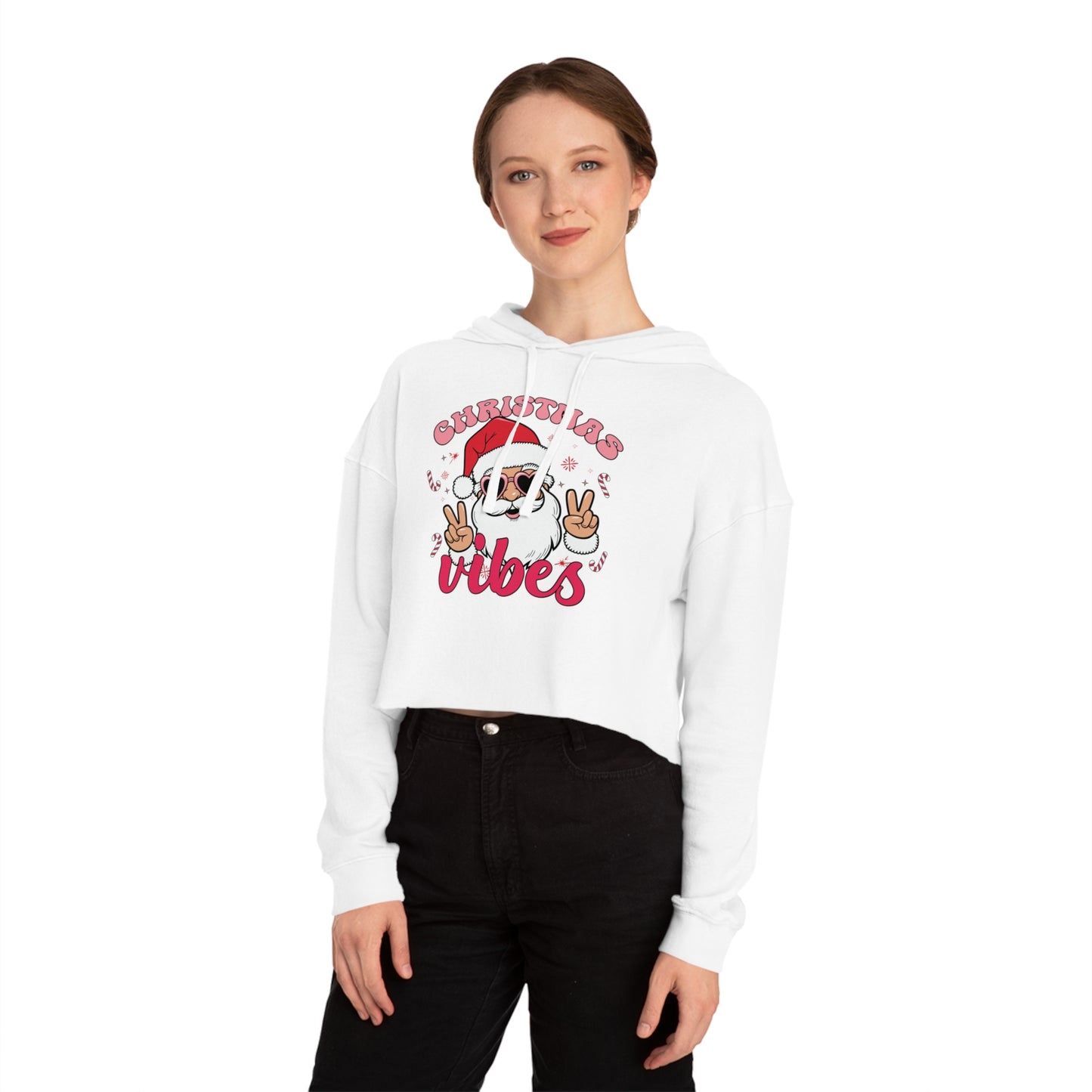 Christmas Vibes Cropped Hoodie