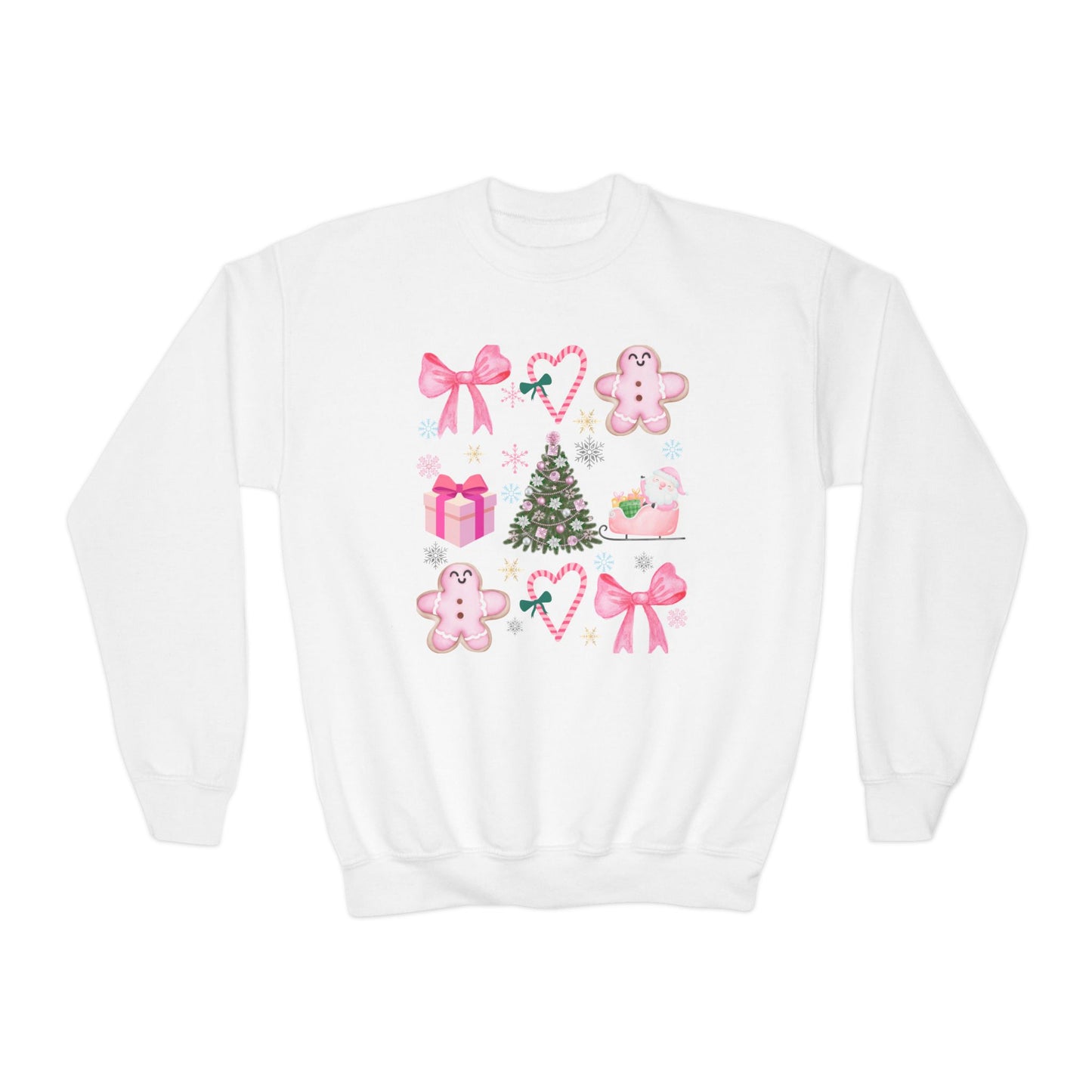 Pink Holiday Decor Sweatshirt- YOUTH