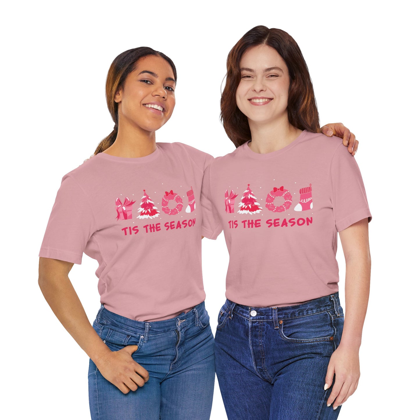 Pink Tis The Season Christmas Tee - Unisex Tee