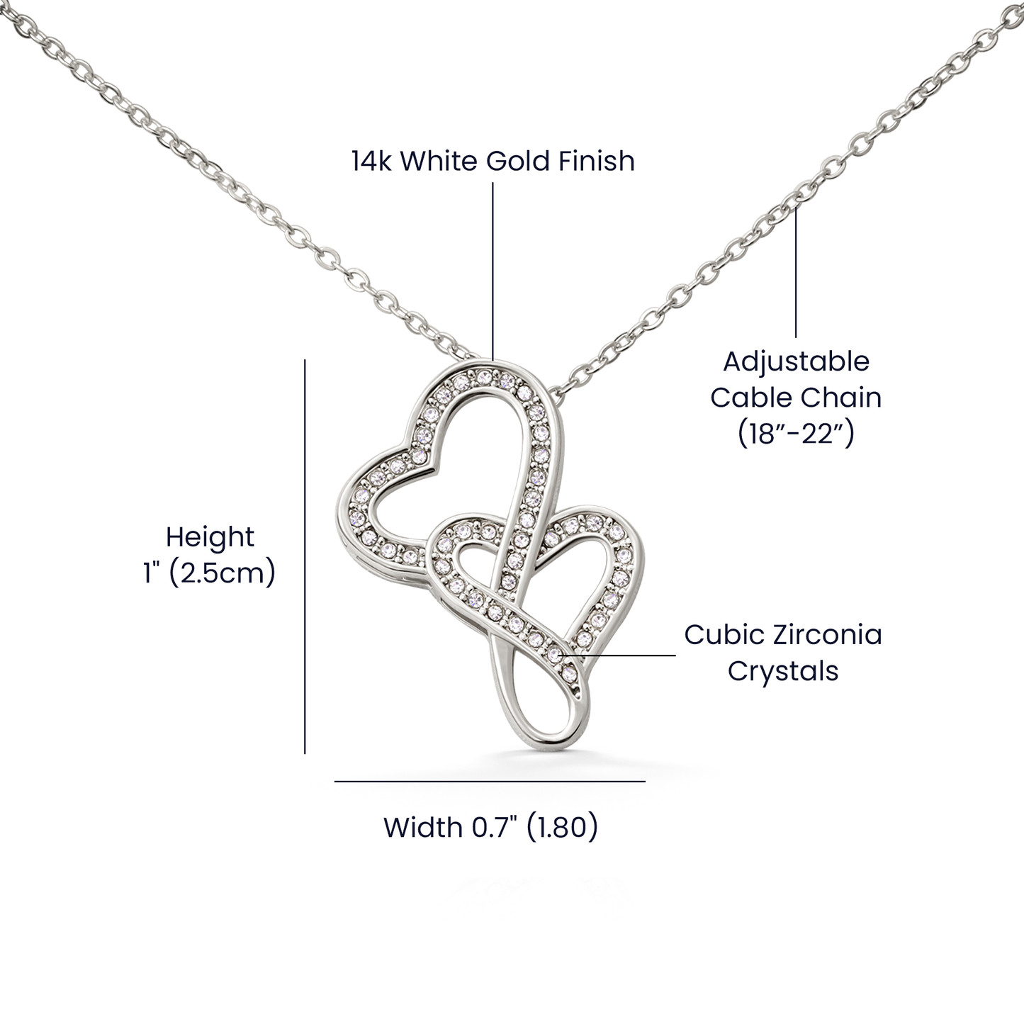 To My Sister Heart to Heart Necklace