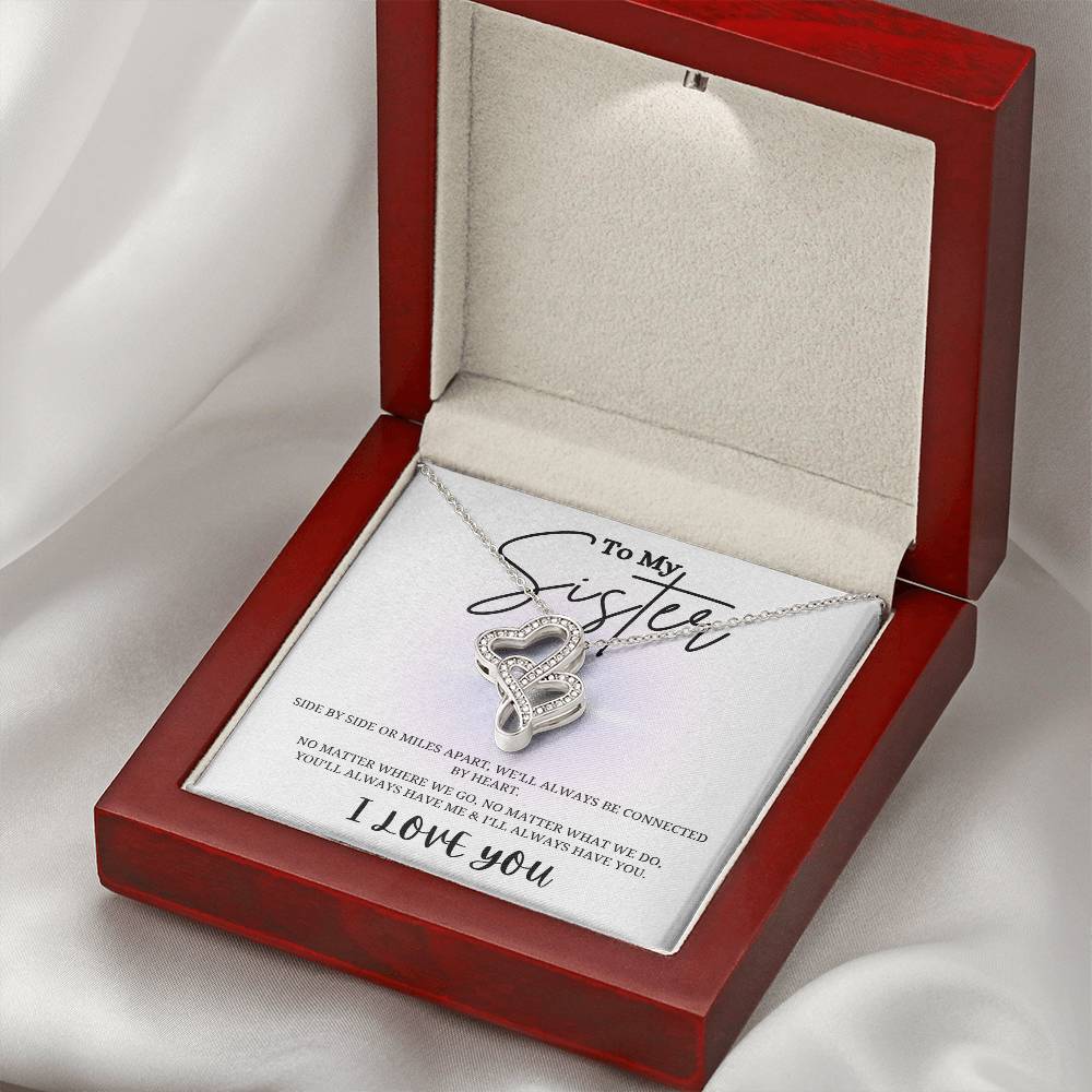 To My Sister Heart to Heart Necklace