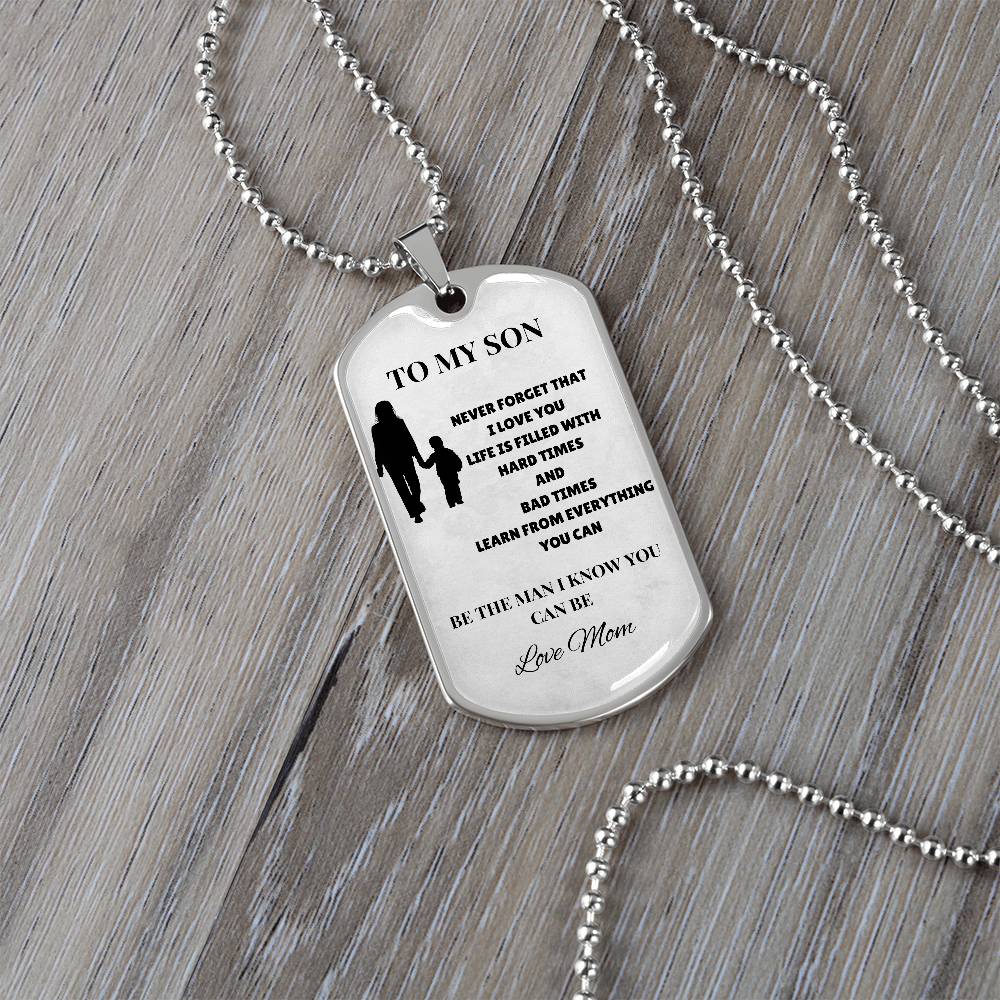 To My Son Luxury Personalized Tag Necklace BEST SELLER