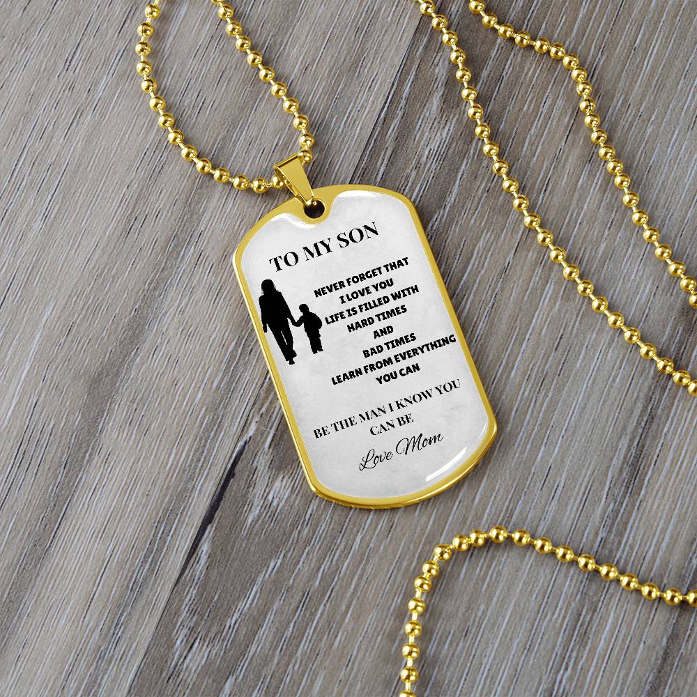 To My Son Luxury Personalized Tag Necklace BEST SELLER