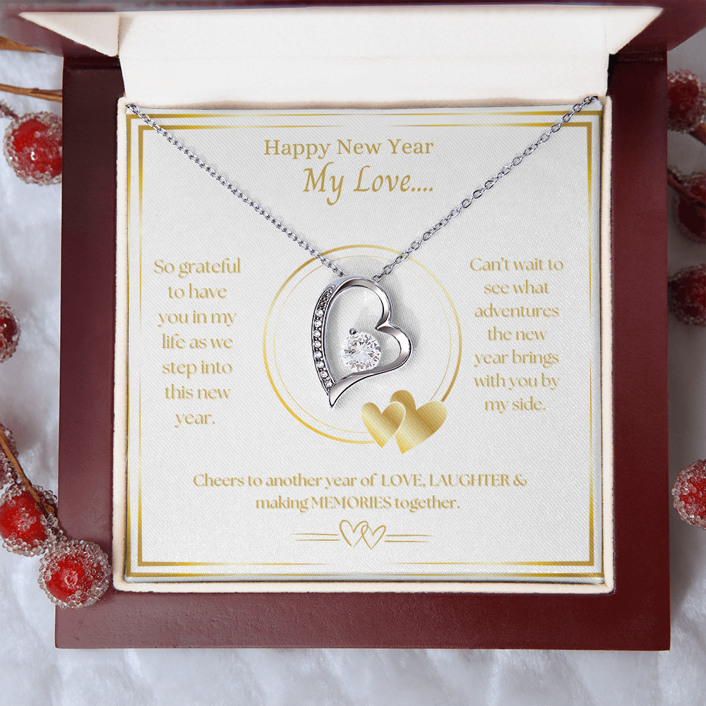 New Years Forever Love Necklace- WHITE