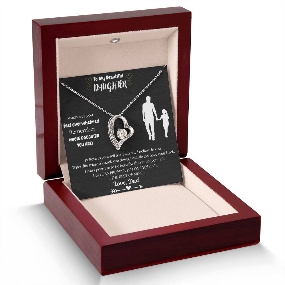 To My Beautiful Daughter Necklace, Love Dad