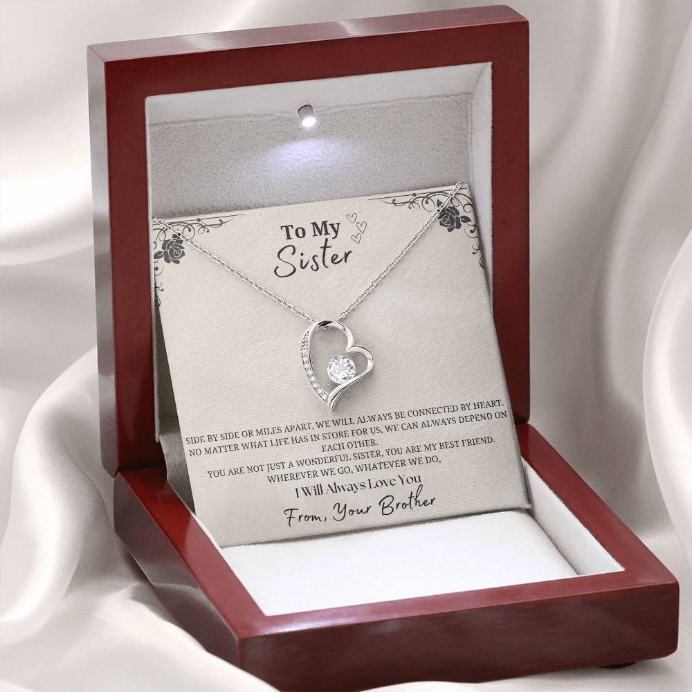 To My Sister Forever Love Necklace- From Brother