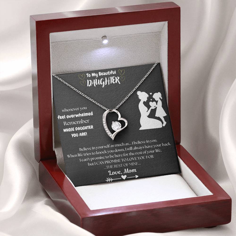 To My Beautiful Daughter Necklace, Love Mom