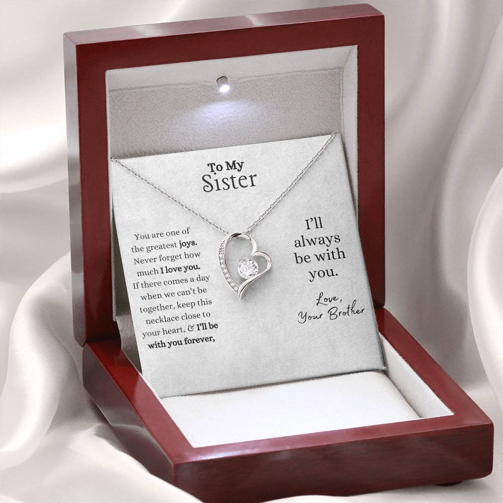 To My Sister Necklace- From Brother