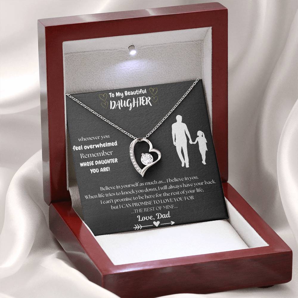 To My Beautiful Daughter Necklace, Love Dad