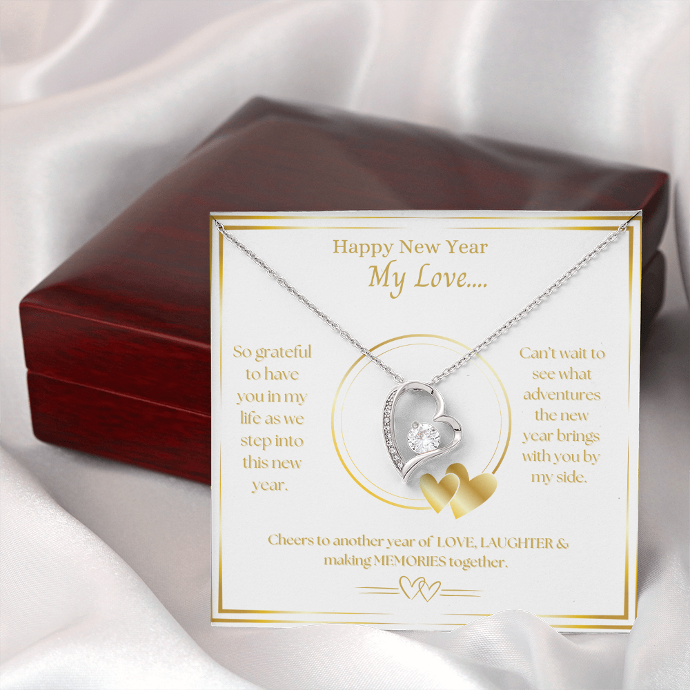 New Years Forever Love Necklace- WHITE