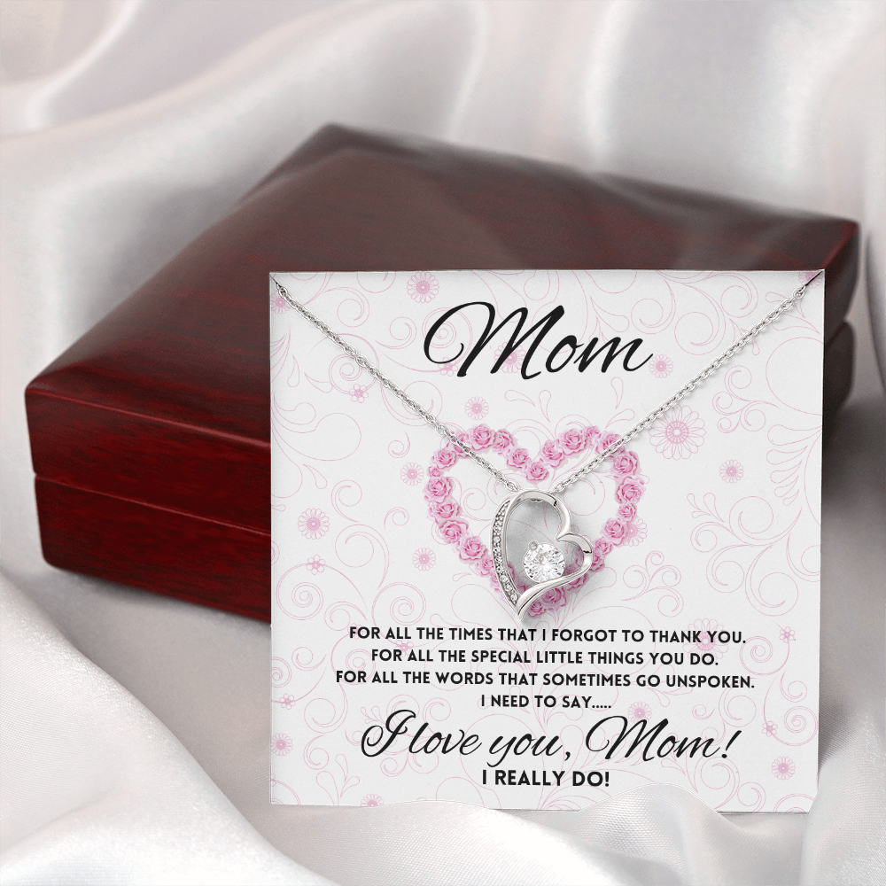 I love you Mom, Parent Appreciation Day, Mother's Day Necklace