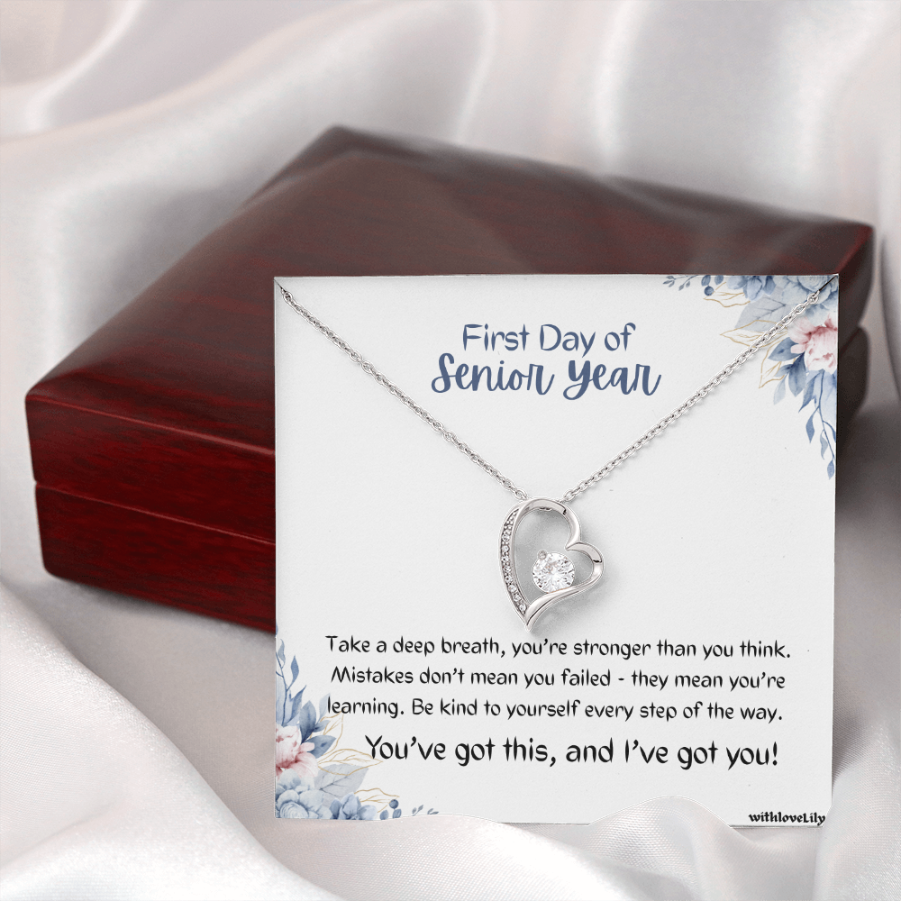 First Day of Senior Year Necklace – Inspirational Gift for Her