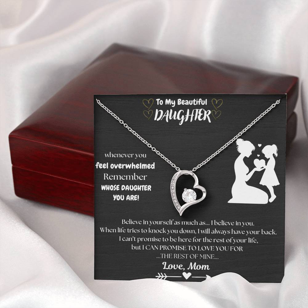To My Beautiful Daughter Necklace, Love Mom