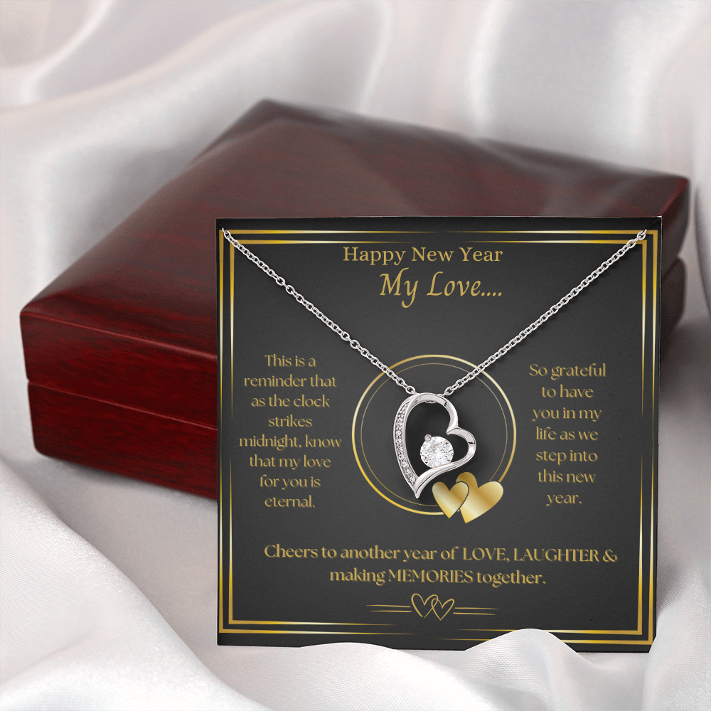 New Years Forever Love Necklace- BLACK