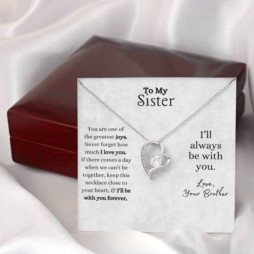 To My Sister Necklace- From Brother