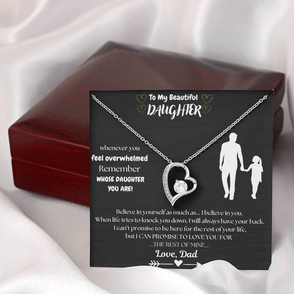 To My Beautiful Daughter Necklace, Love Dad