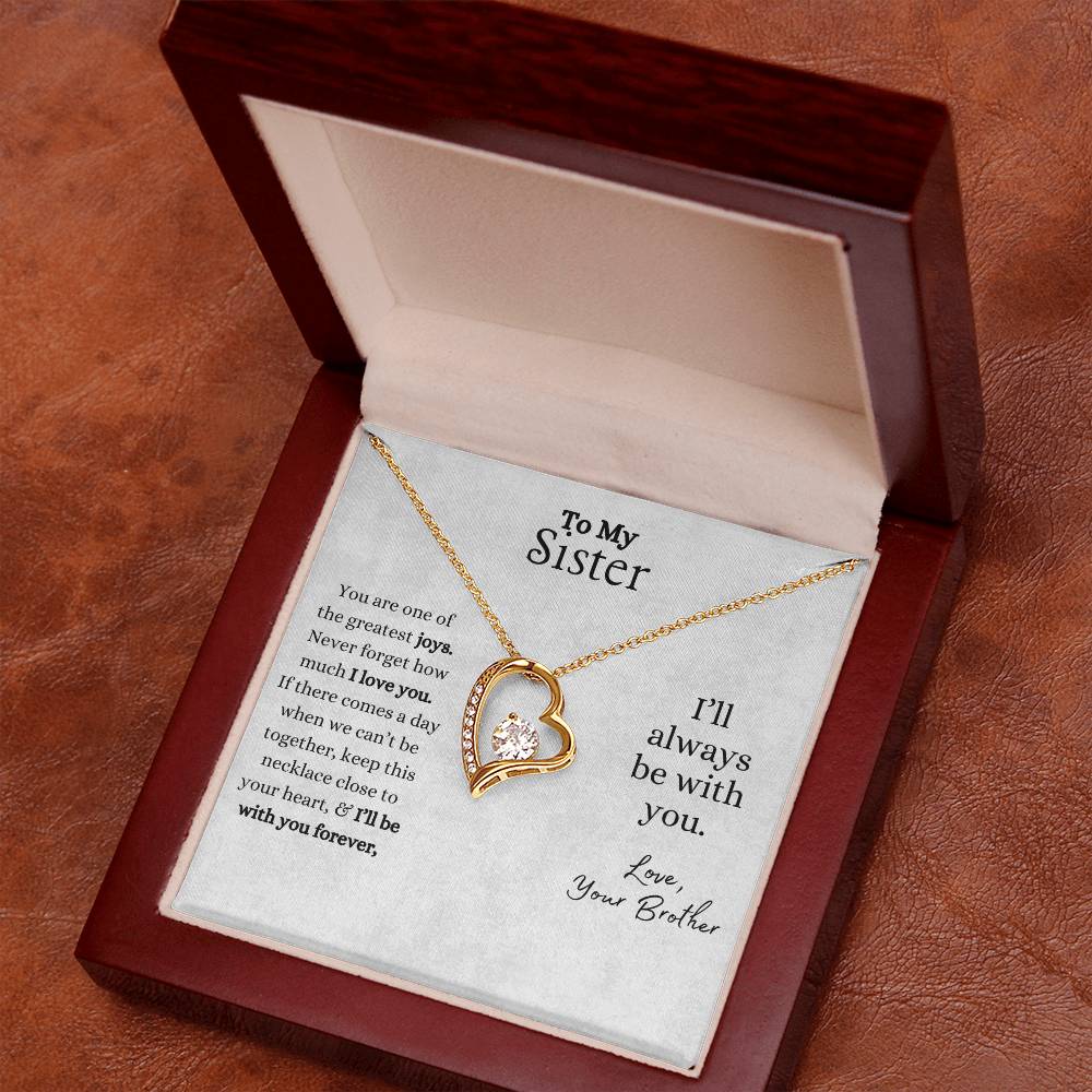 To My Sister Necklace- From Brother