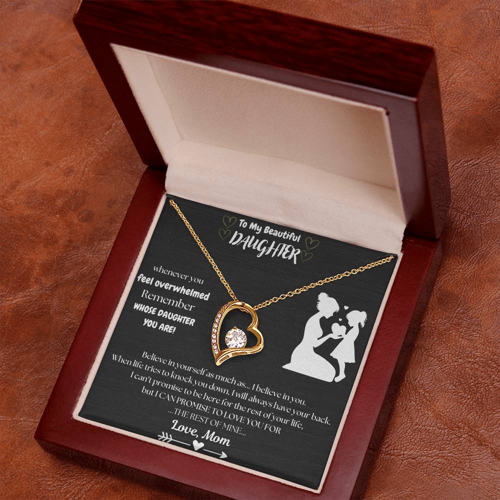 To My Beautiful Daughter Necklace, Love Mom