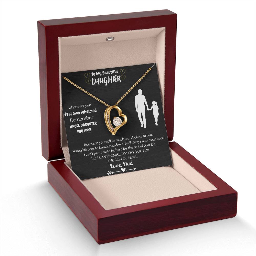 To My Beautiful Daughter Necklace, Love Dad