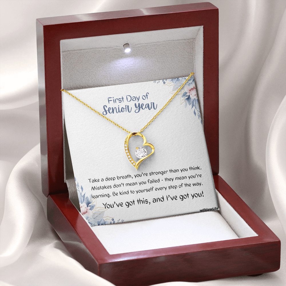 First Day of Senior Year Necklace – Inspirational Gift for Her