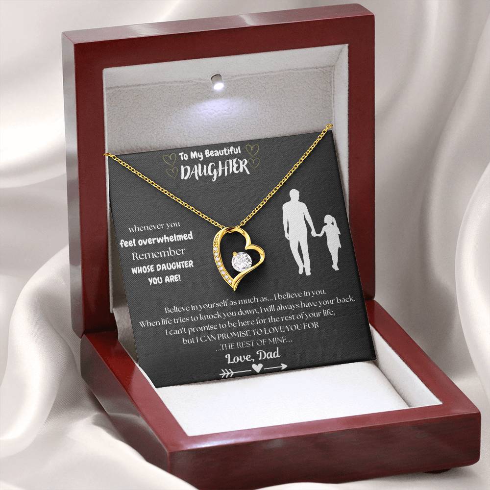 To My Beautiful Daughter Necklace, Love Dad