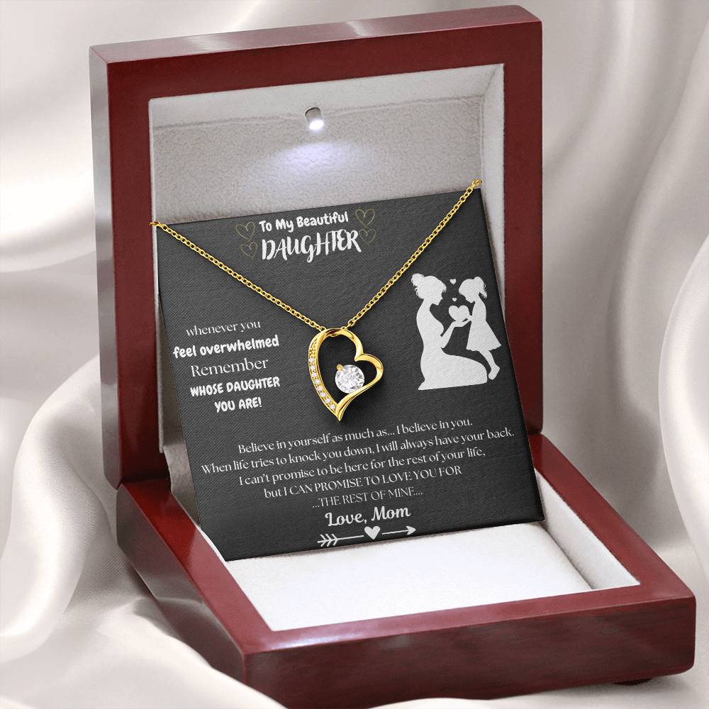 To My Beautiful Daughter Necklace, Love Mom