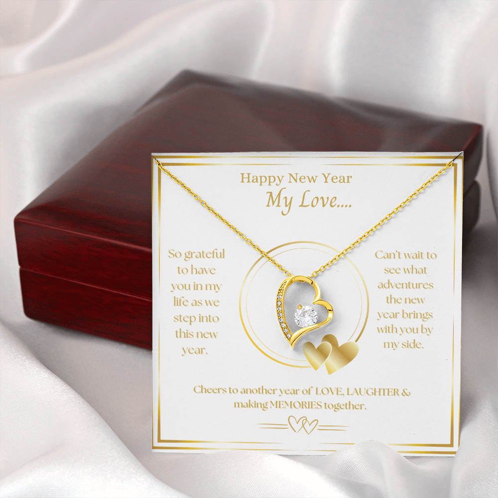 New Years Forever Love Necklace- WHITE