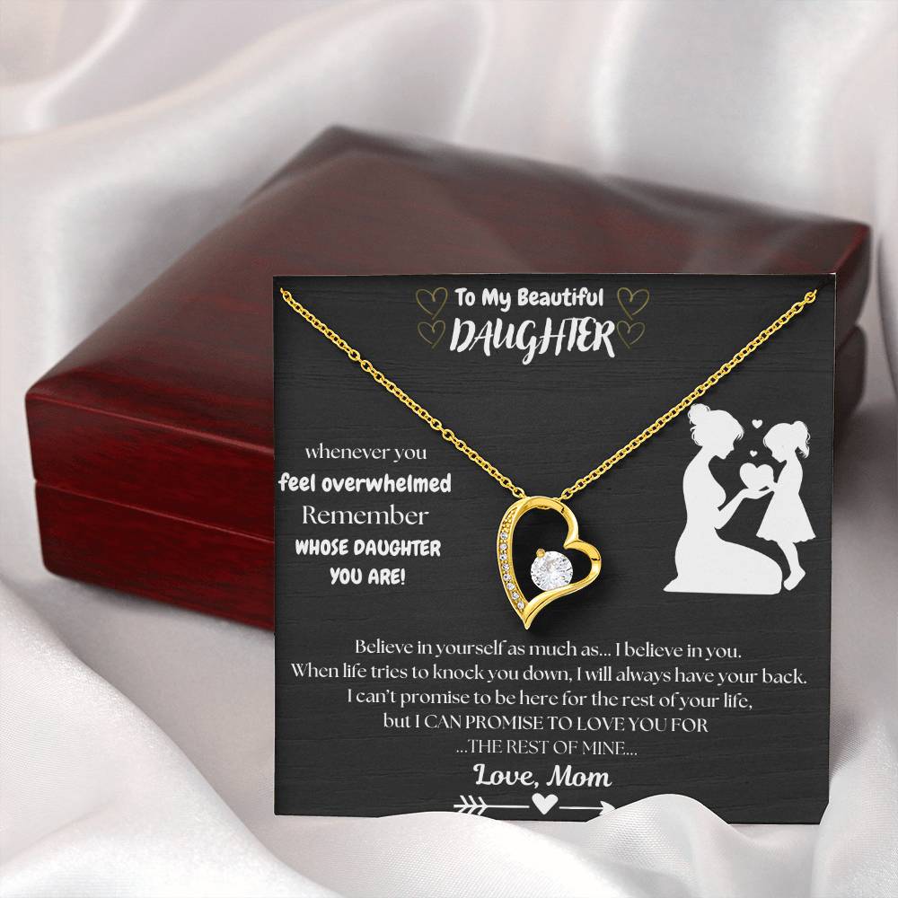To My Beautiful Daughter Necklace, Love Mom