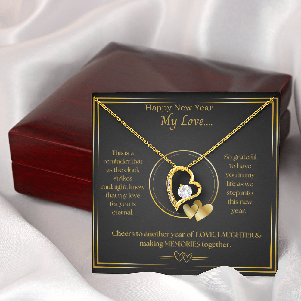 New Years Forever Love Necklace- BLACK