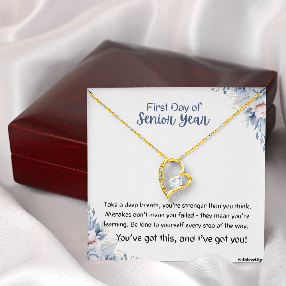 First Day of Senior Year Necklace – Inspirational Gift for Her