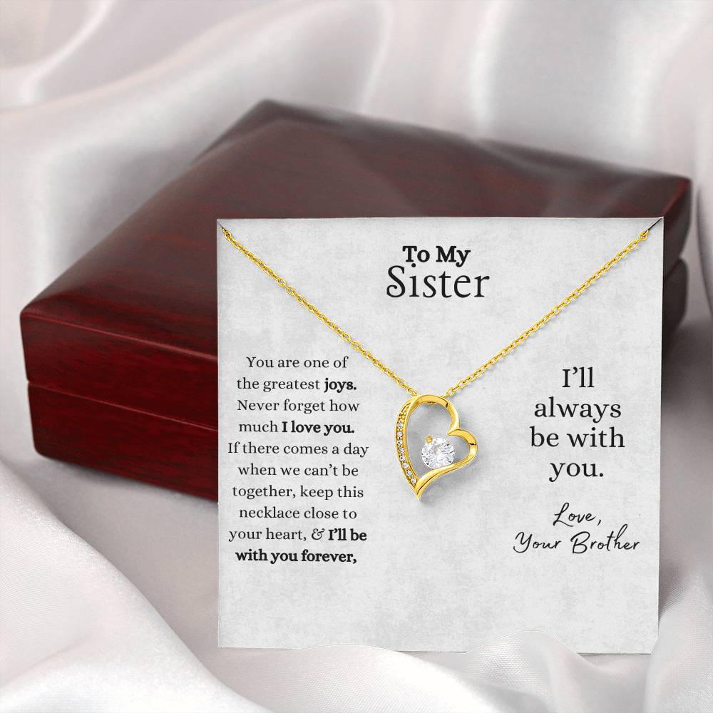 To My Sister Necklace- From Brother