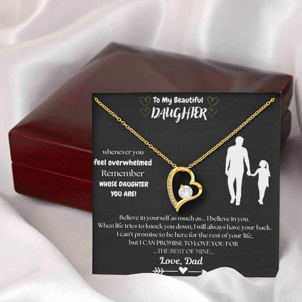 To My Beautiful Daughter Necklace, Love Dad