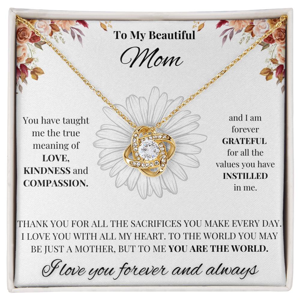 To My Beautiful Mom Necklace