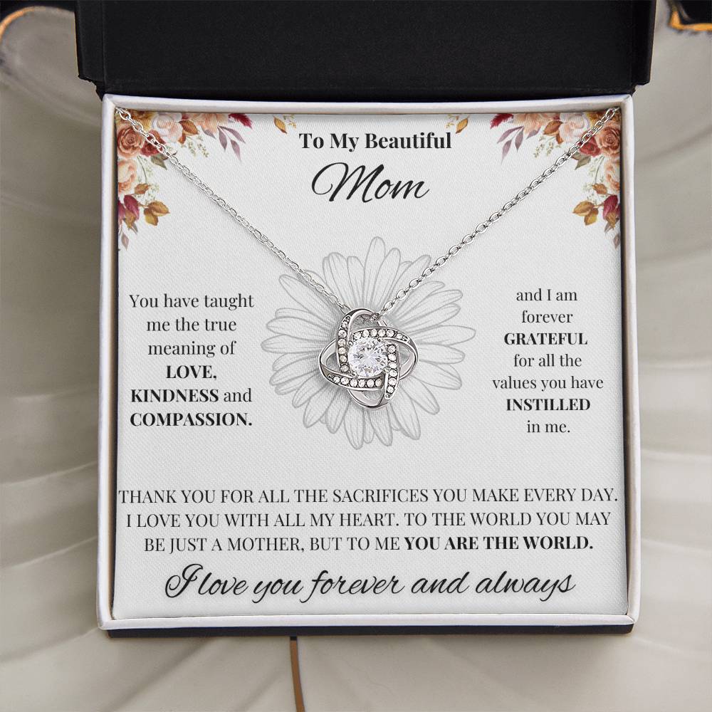 To My Beautiful Mom Necklace