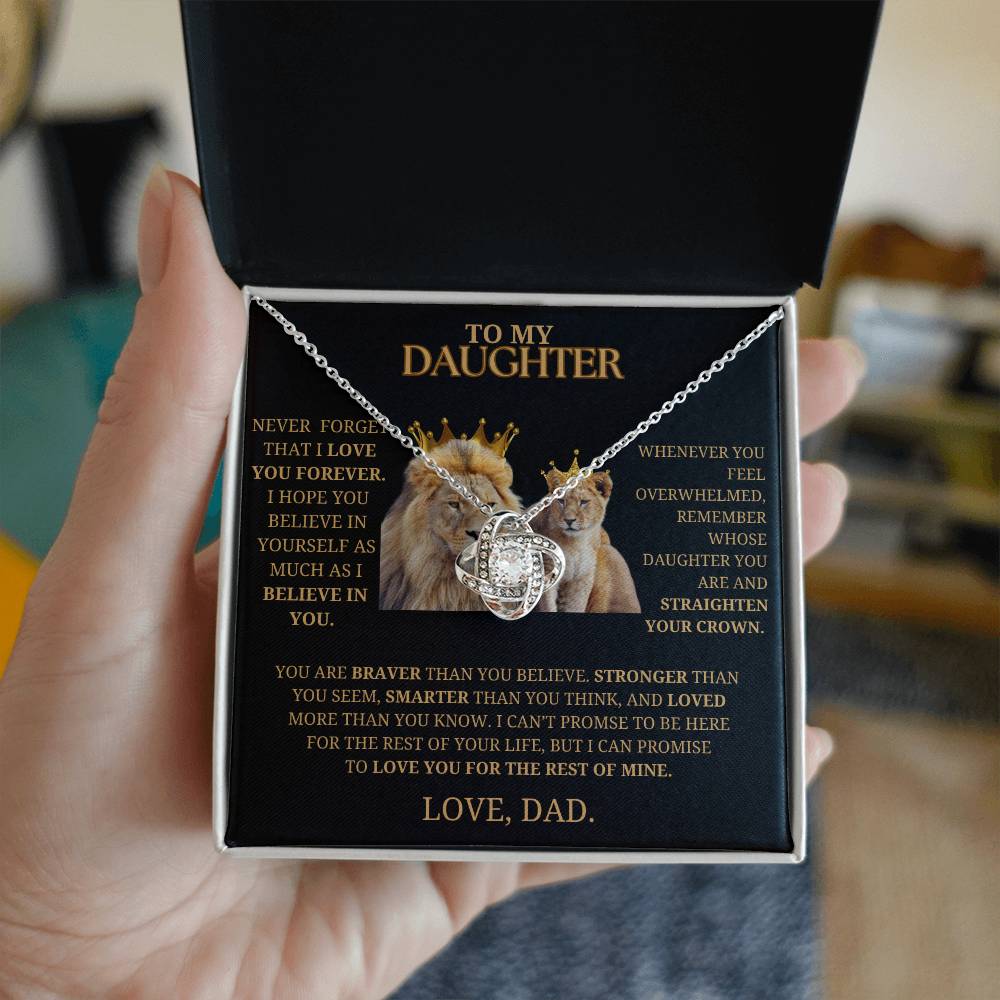 To My Daughter Never Forget That I LOVE YOU Necklace