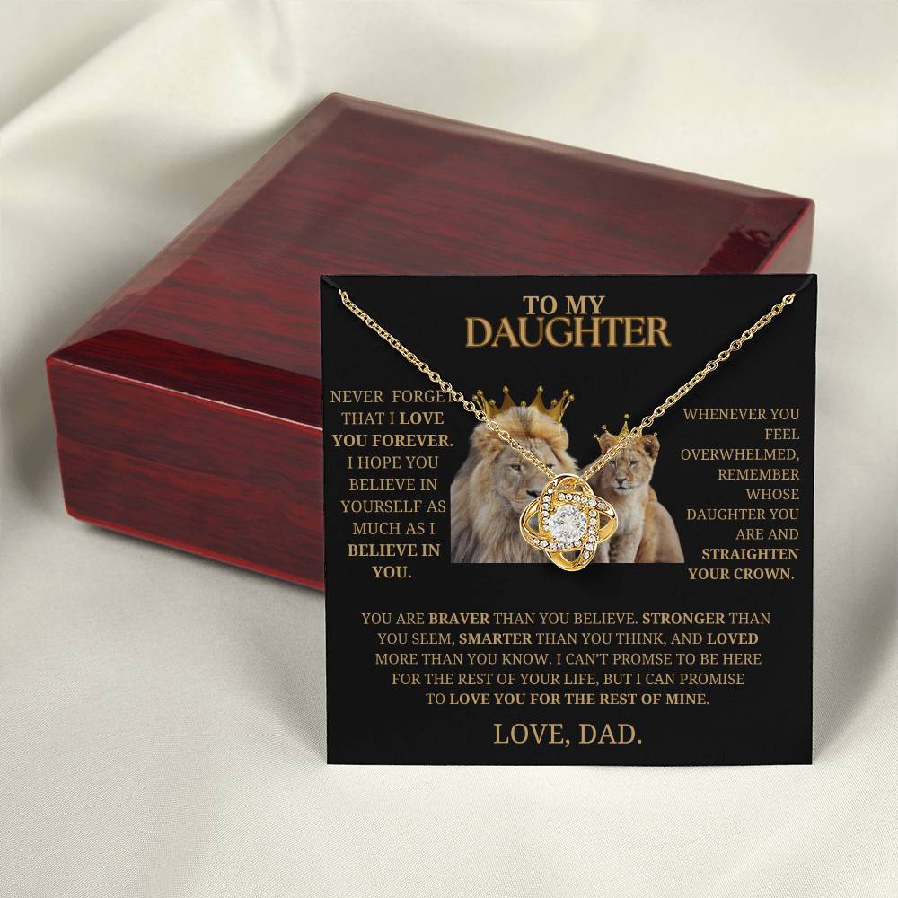 To My Daughter Never Forget That I LOVE YOU Necklace