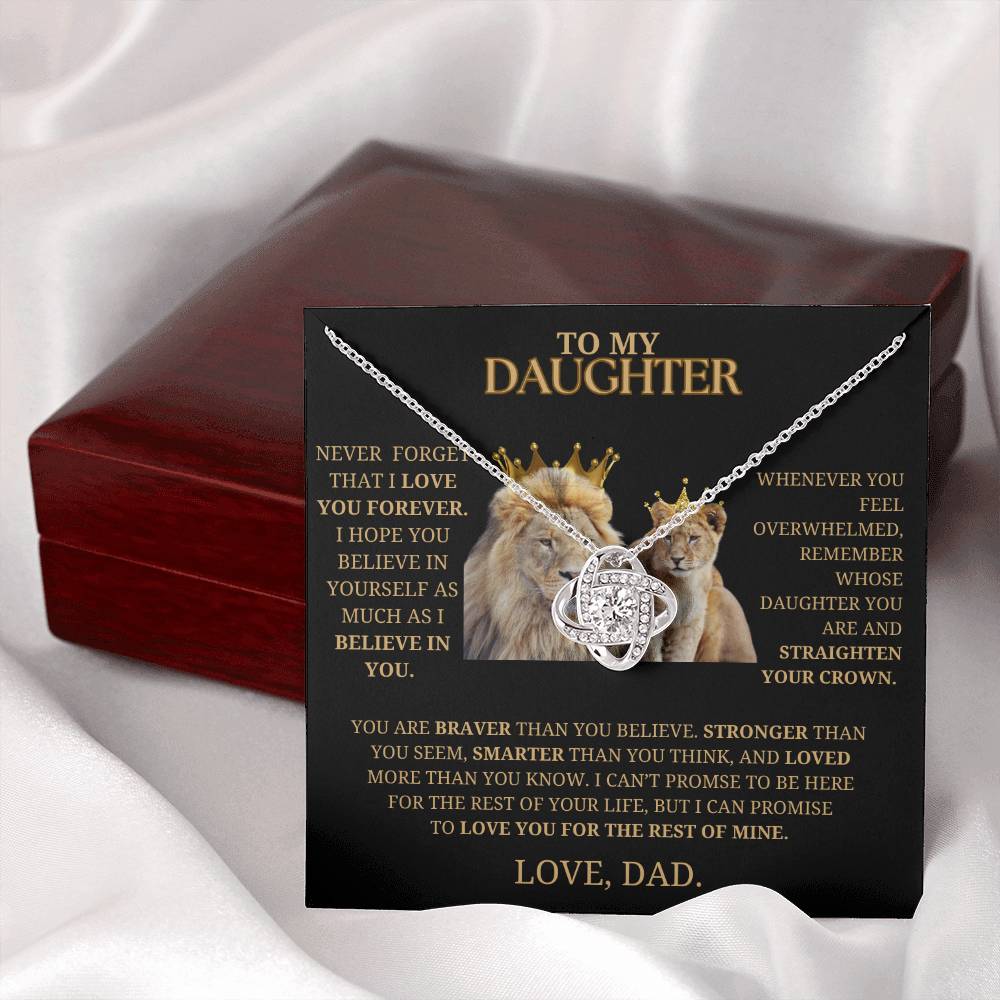 To My Daughter Never Forget That I LOVE YOU Necklace