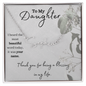 To My Daughter, Personalized Horizontal Name Plate Necklace