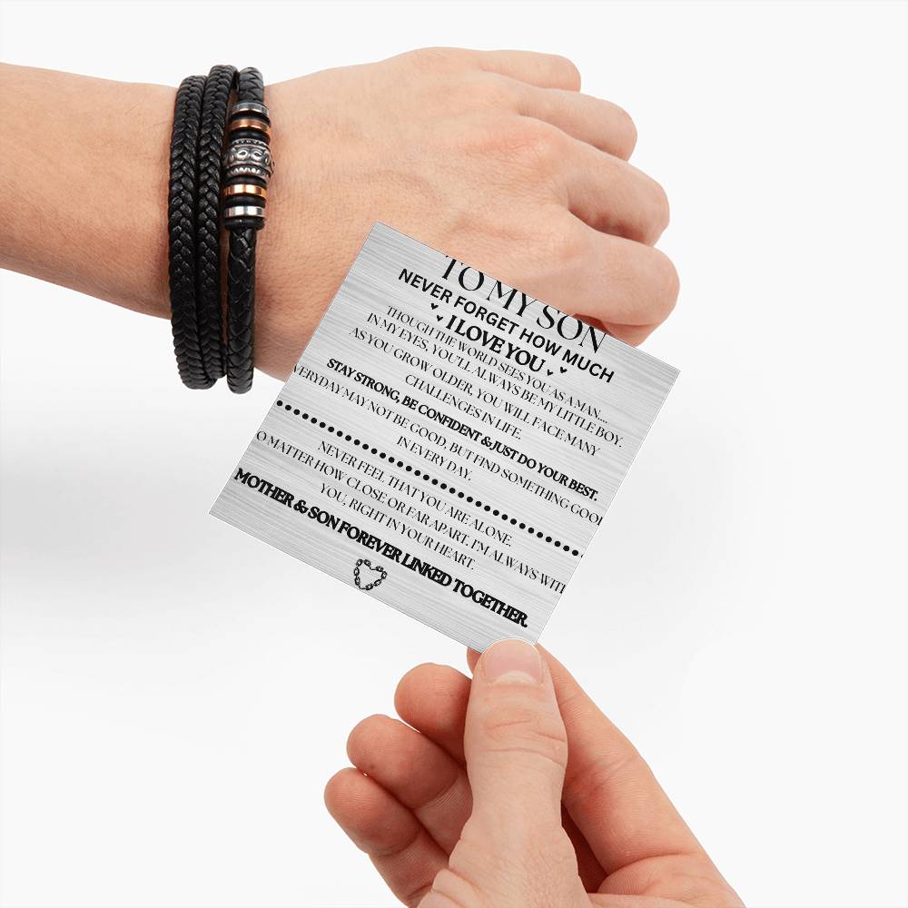 To My Son, Never Forget That I Love You Bracelet- Love Mom