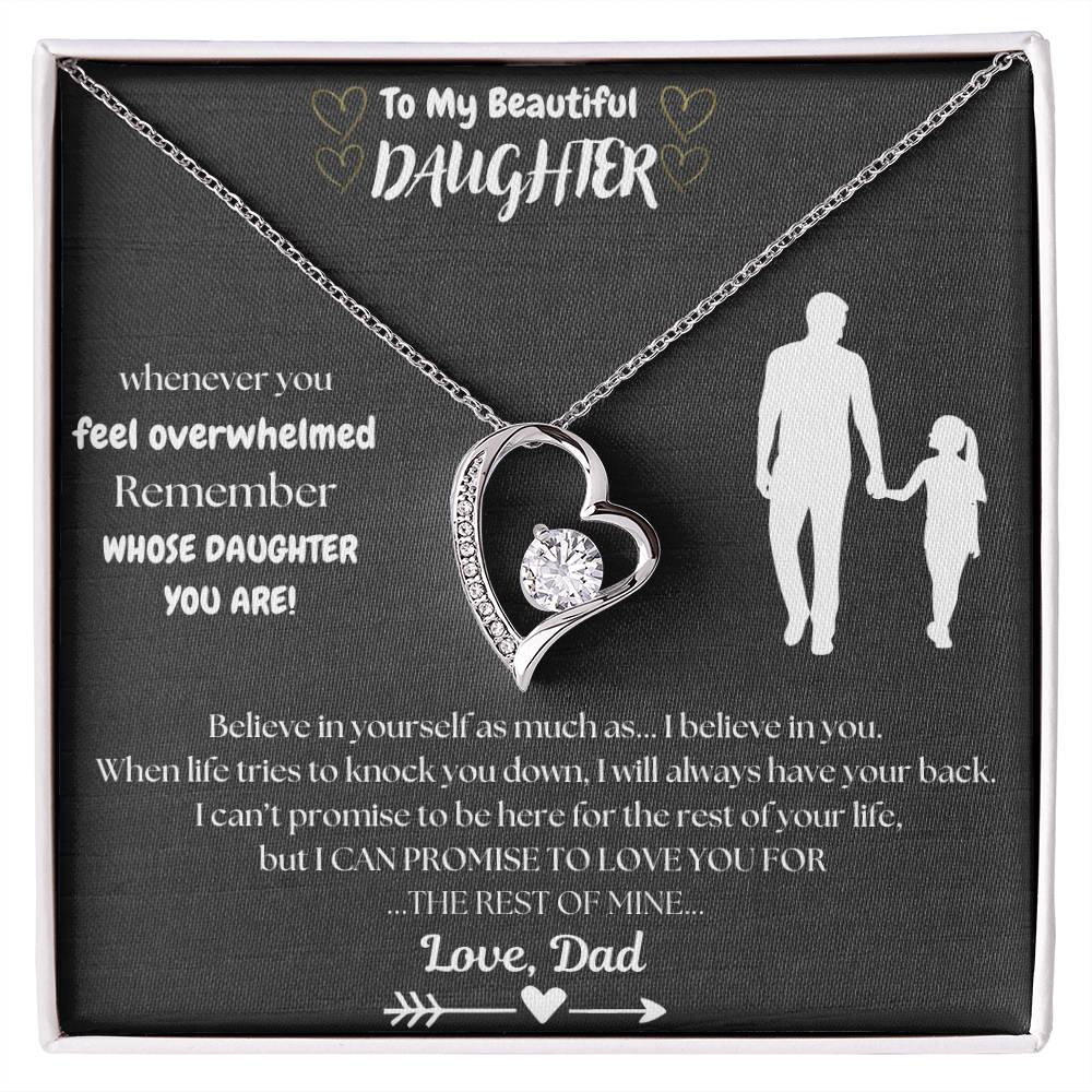 To My Beautiful Daughter Necklace, Love Dad