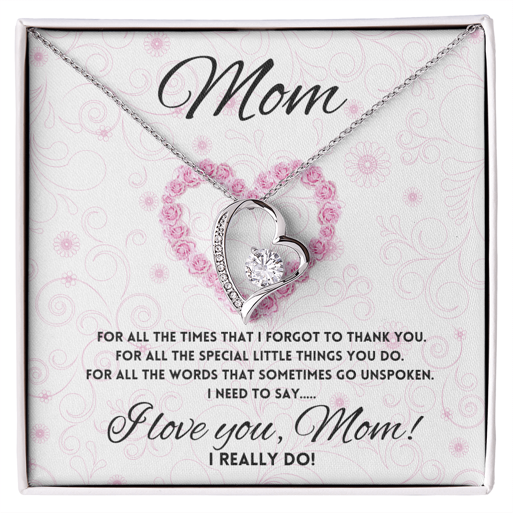 I love you Mom, Parent Appreciation Day, Mother's Day Necklace