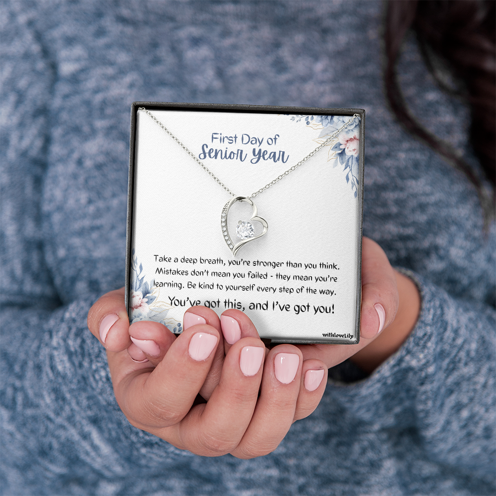 First Day of Senior Year Necklace – Inspirational Gift for Her