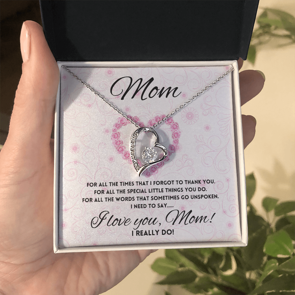 I love you Mom, Parent Appreciation Day, Mother's Day Necklace