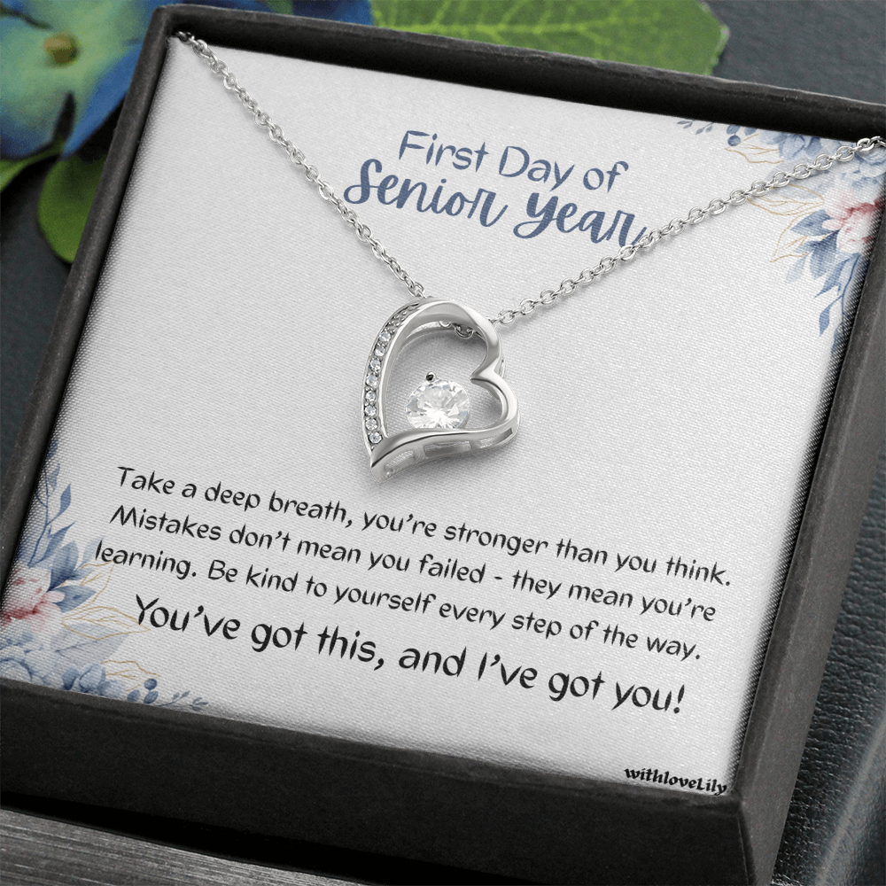 First Day of Senior Year Necklace – Inspirational Gift for Her