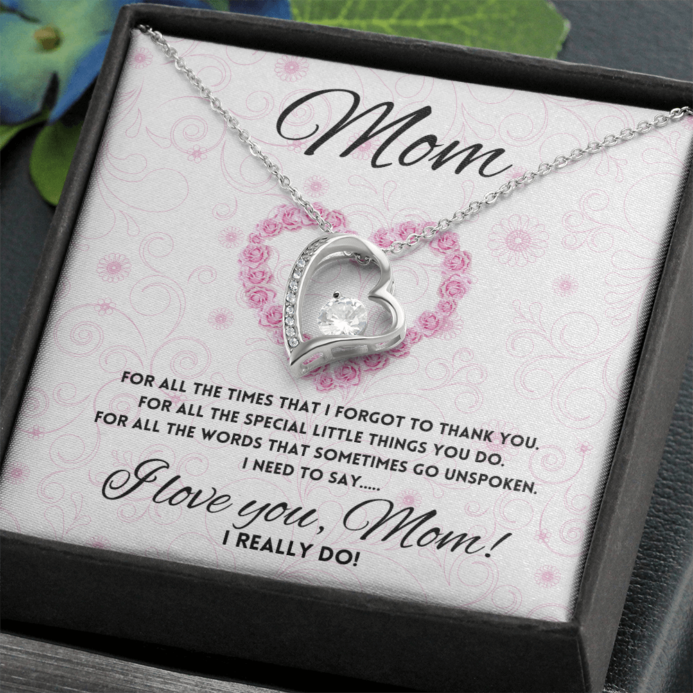 I love you Mom, Parent Appreciation Day, Mother's Day Necklace