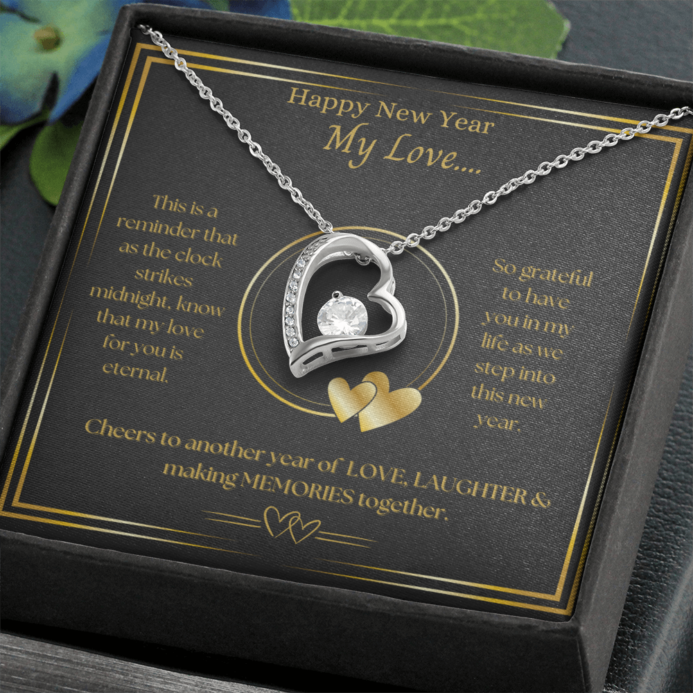 New Years Forever Love Necklace- BLACK