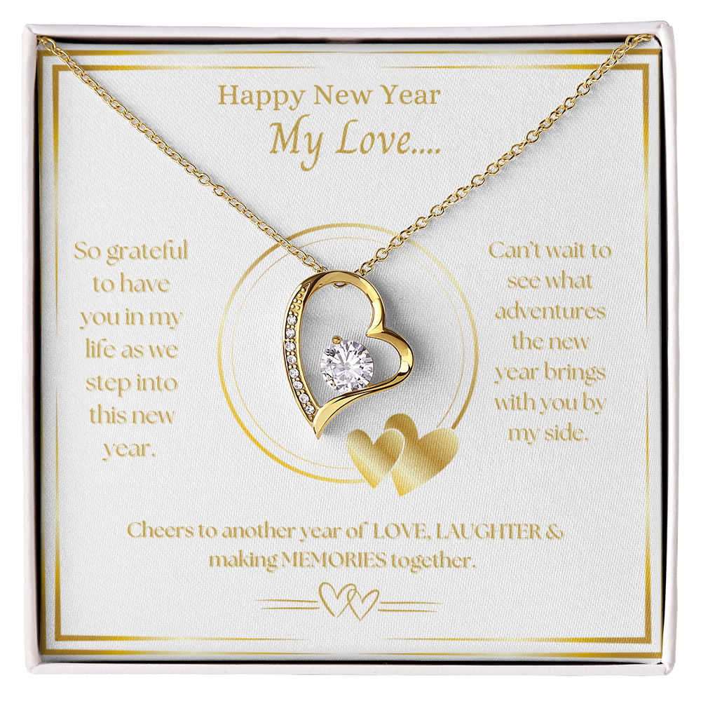 New Years Forever Love Necklace- WHITE
