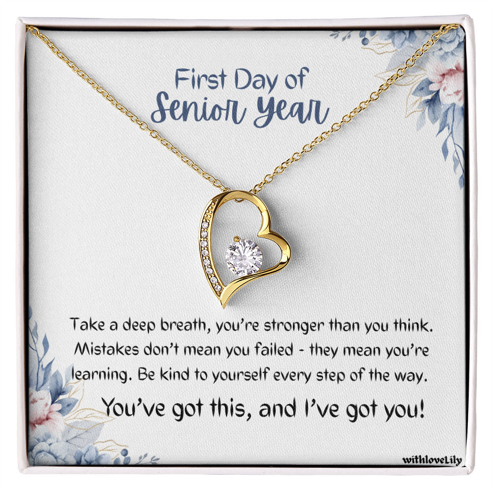 First Day of Senior Year Necklace – Inspirational Gift for Her