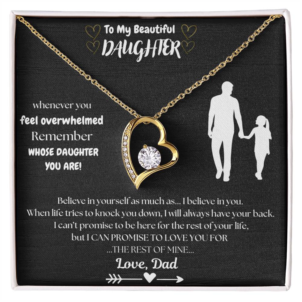 To My Beautiful Daughter Necklace, Love Dad